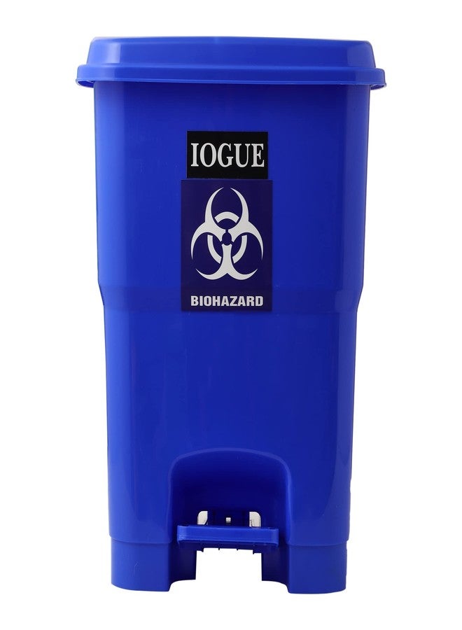 iogue سلة مهملات طبية حيوية بدواسة سعة 32 لترًا من iogue (أزرق) - Image 1